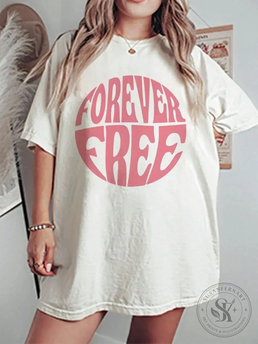 Forever Free Distressed Graphic T-Shirt